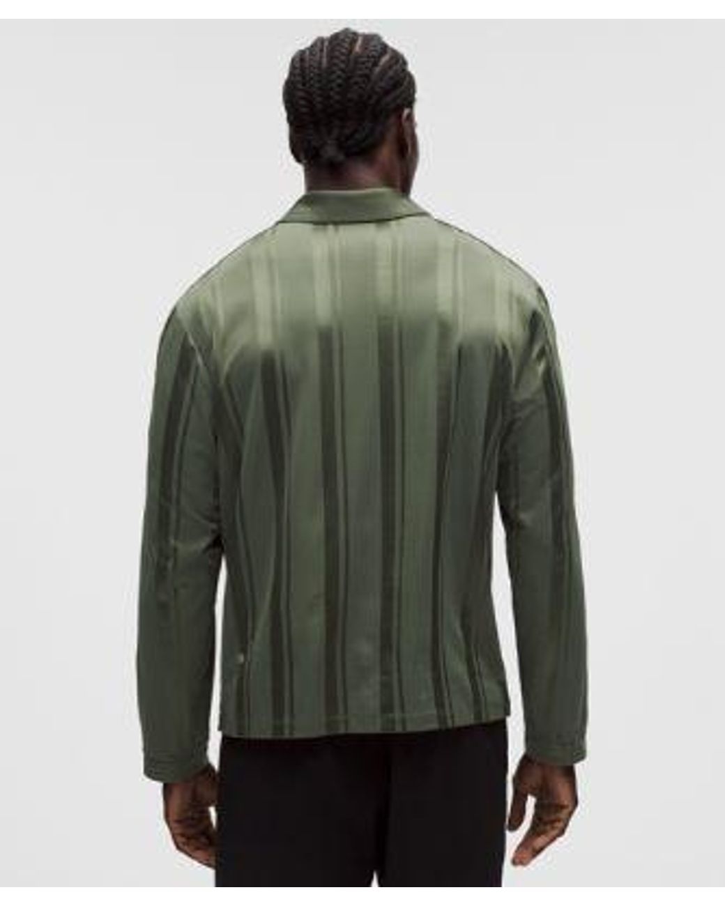 lululemon athletica Green – Knit Stripe Rugby Shirt – – Size Large for men