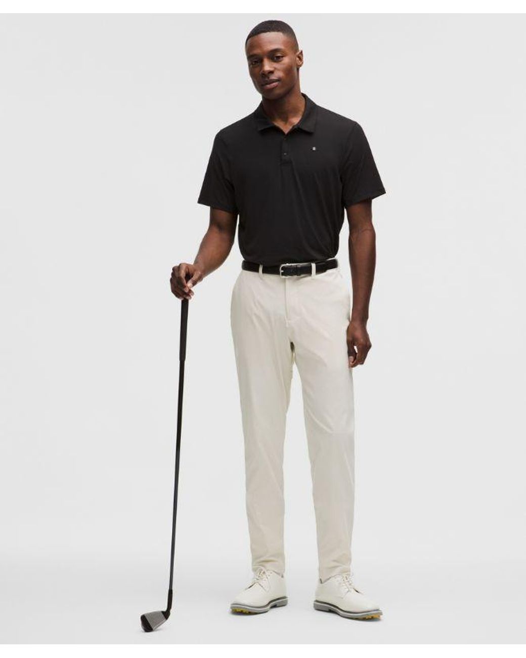 lululemon athletica Black – Logo Sport Polo Short-Sleeve – – Size Large for men