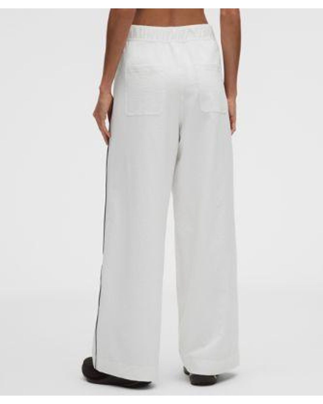 lululemon athletica White – Seersucker High-Rise Pleated Pants Regular – – Size Large