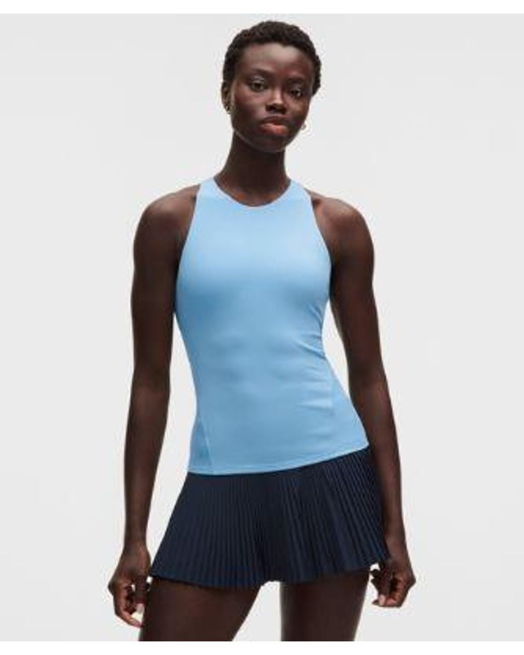 lululemon athletica Blue – Racerback High-Neck Tennis Tank Top B/C Cup – – Size Large