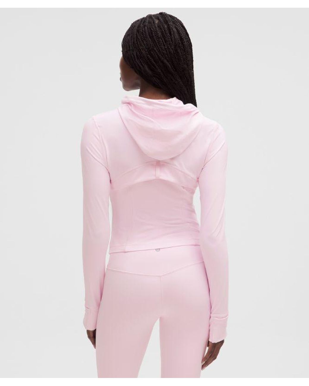 lululemon athletica Pink – Define Cropped Hooded Jacket Nulu – – Size 10