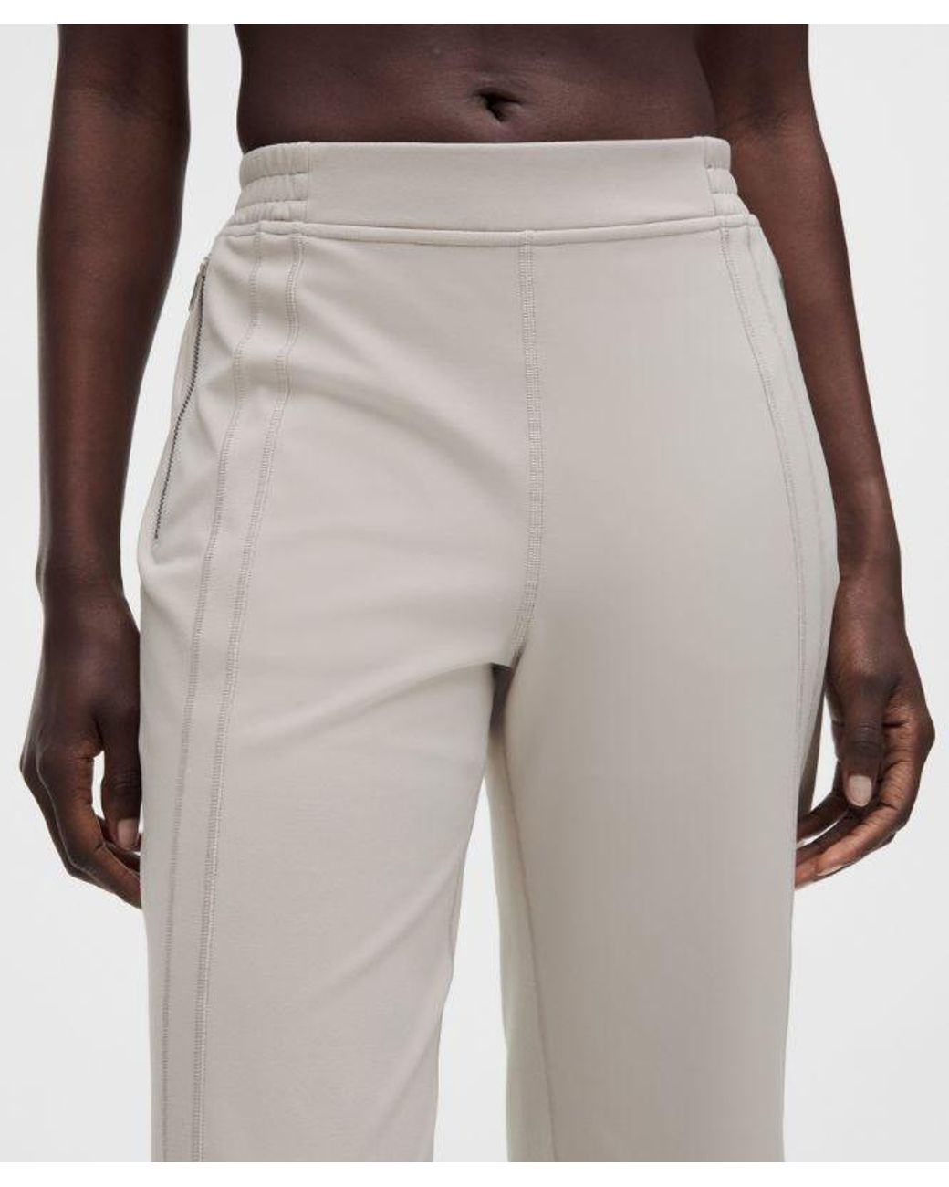 lululemon athletica White – Define Mid-Rise Track Pants Luon – Color Khaki – Size Medium