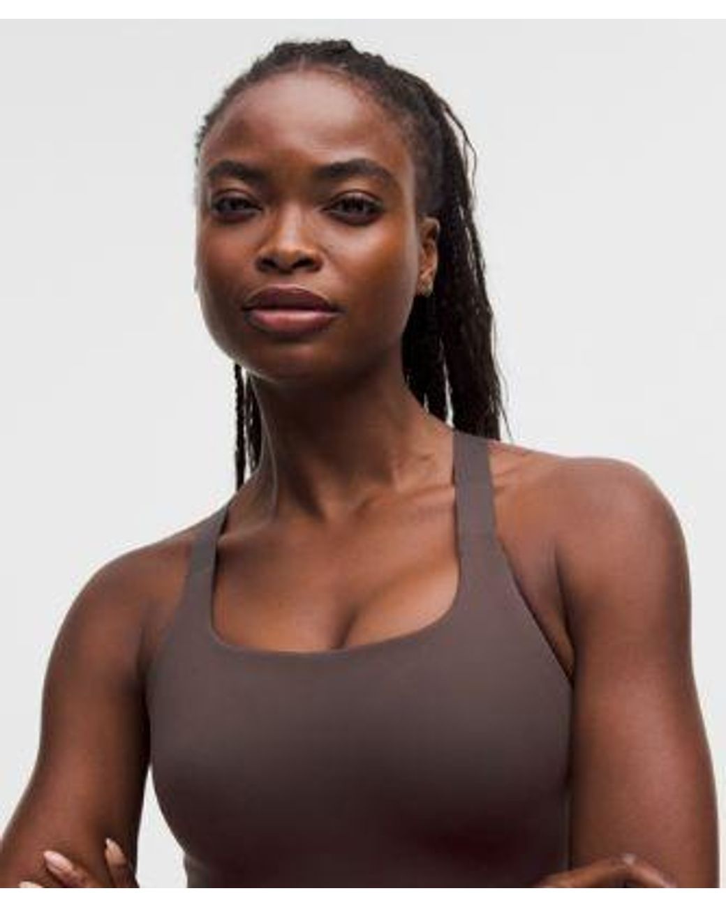 lululemon athletica Brown Ultralu Square-Neck Workout Bra