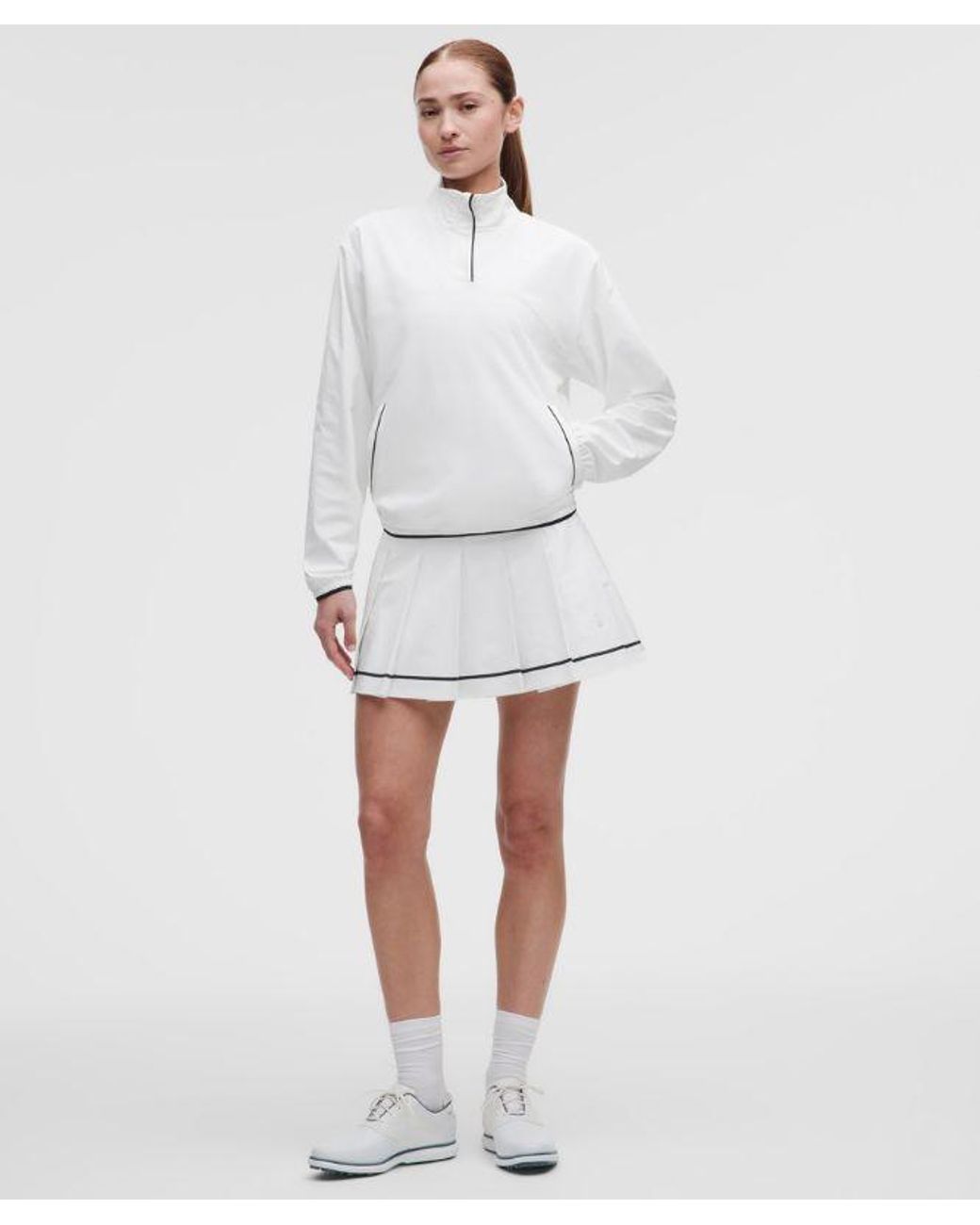 lululemon athletica White – Uv-Protective Lightweight Half Zip Long-Sleeve Top – –