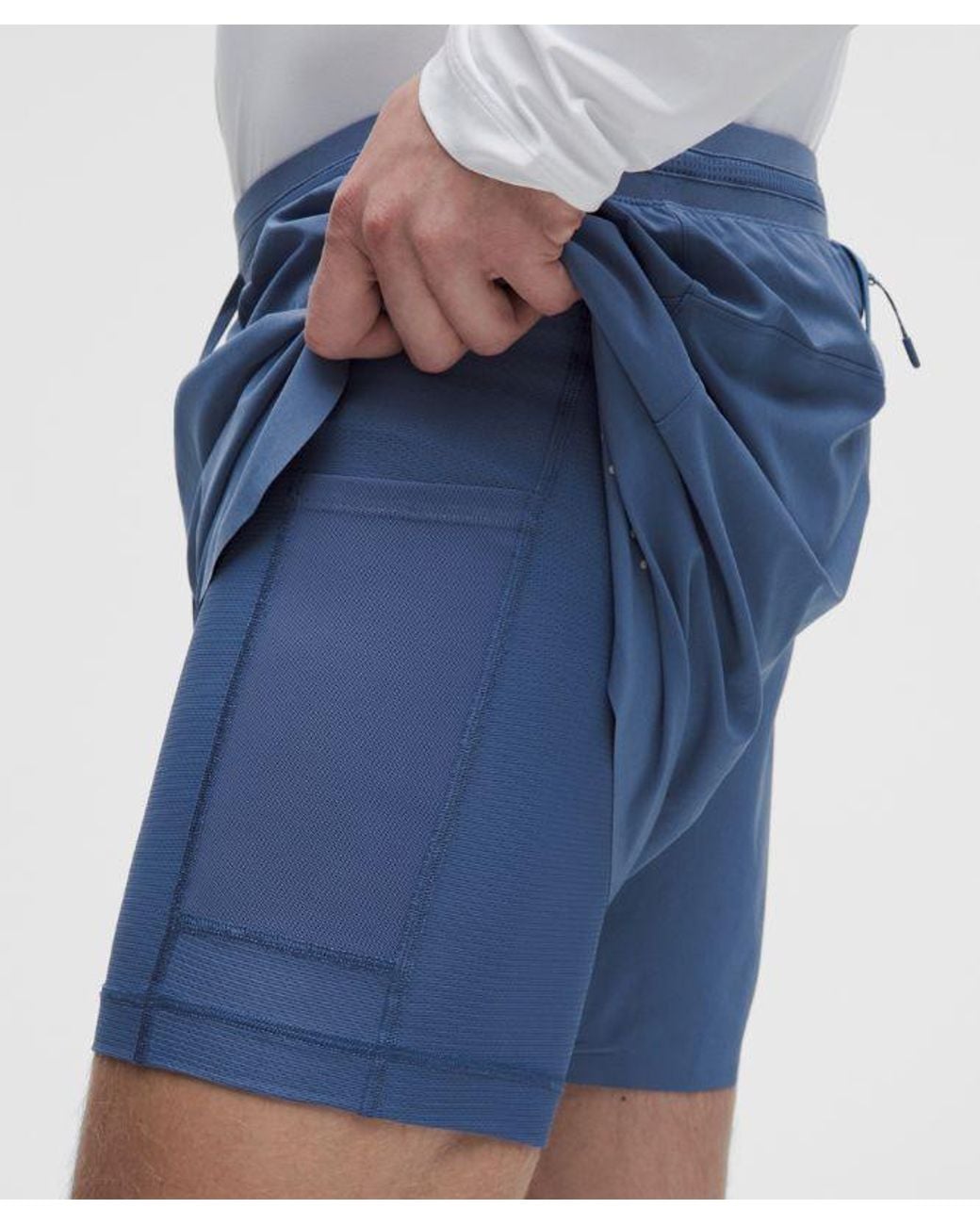 lululemon athletica Blue – X Geoff Mcfetridge Fast And Free Lined Running Shorts – 5" – – Size Large for men