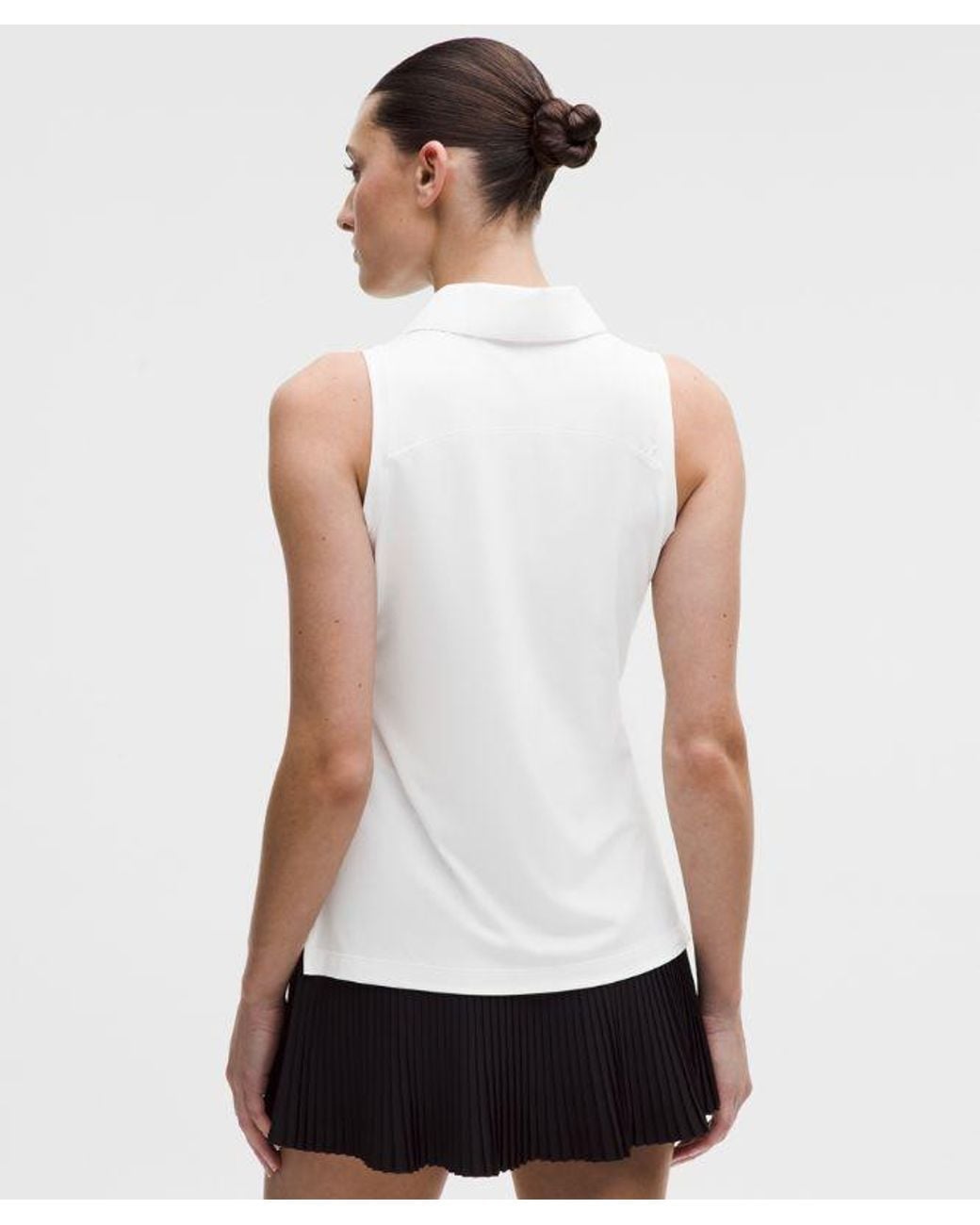 lululemon athletica White Quick-Dry Sleeveless Polo Shirt