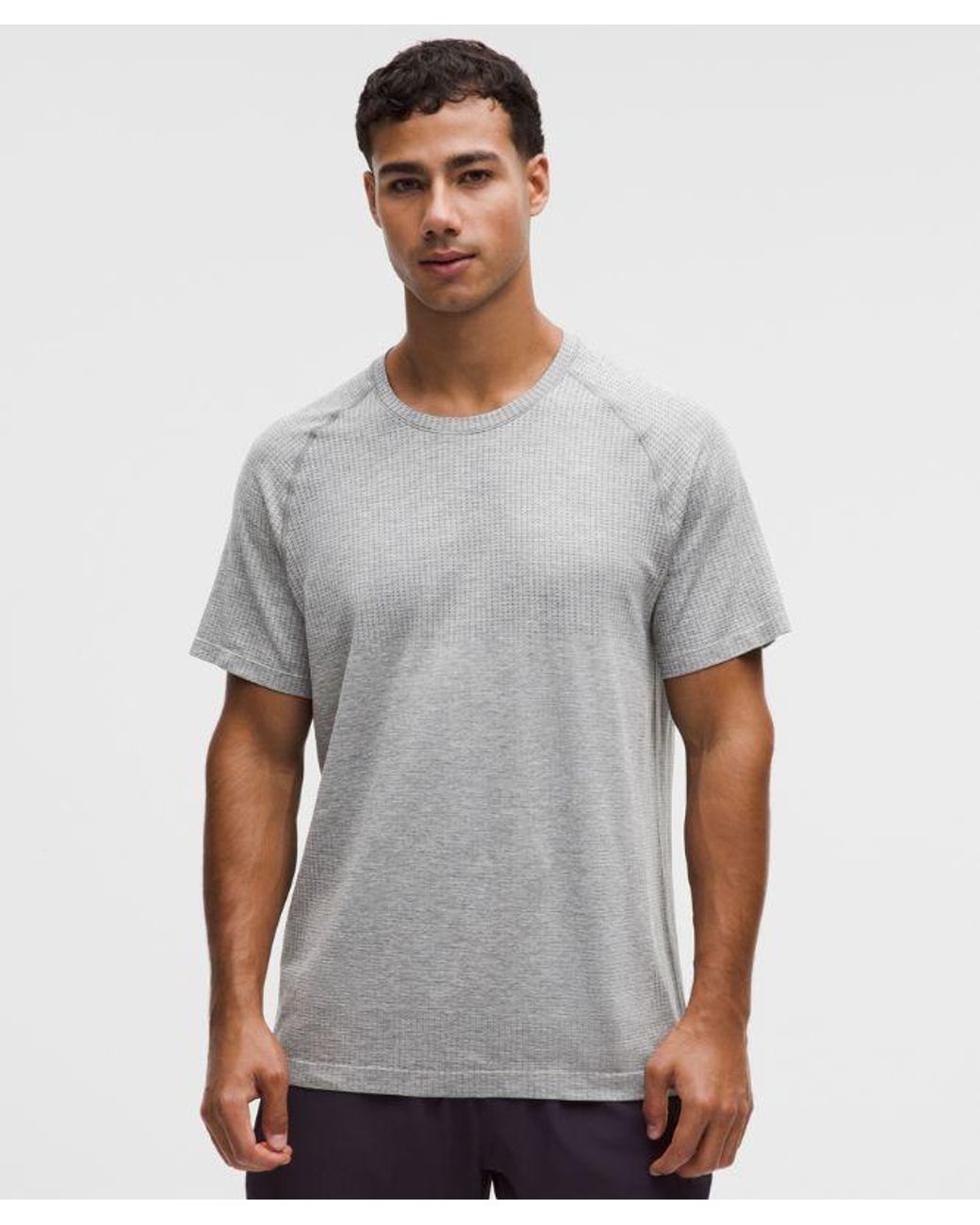 lululemon athletica Gray Metal Vent Tech Short-Sleeve Shirt for men