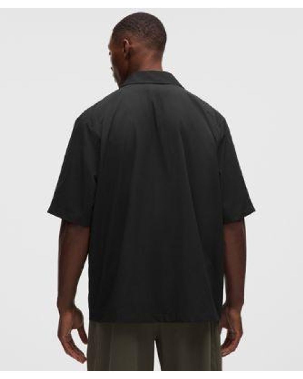 lululemon athletica Black Unshaken Short-Sleeve Collared Shirt for men