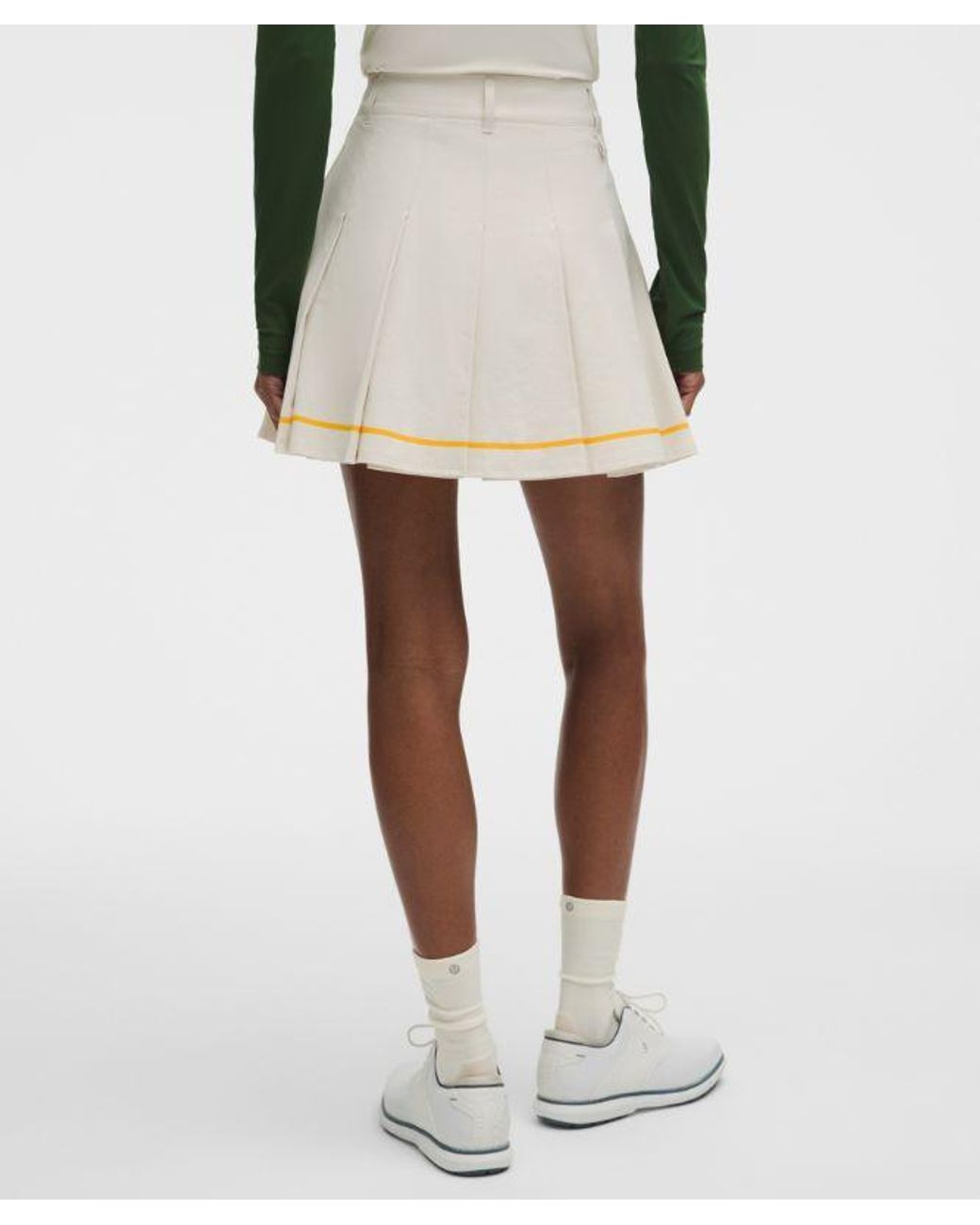 lululemon athletica White – Box-Pleat High-Rise A-Line Golf Skirt – – Size 28