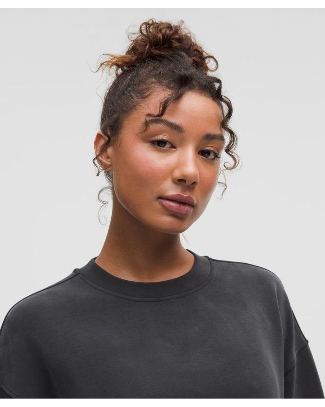 lululemon athletica Black Softstreme Crewneck Oversized Pullover
