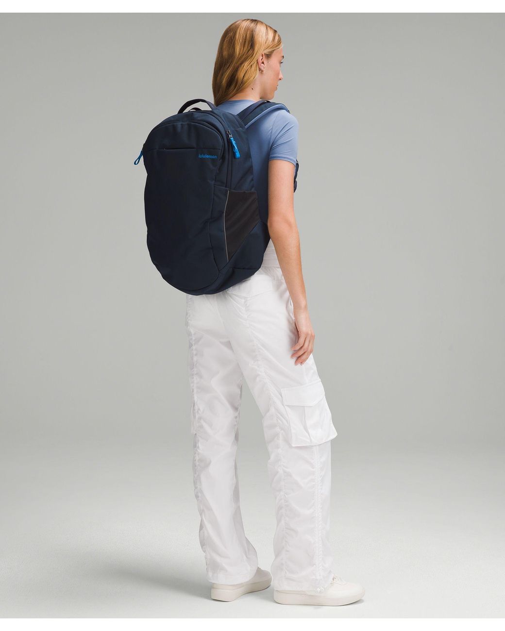 lululemon backpack outlet Everywhere Backpack 22L *Metal Hardware - Washed Denim/Sheer Oak/Silver