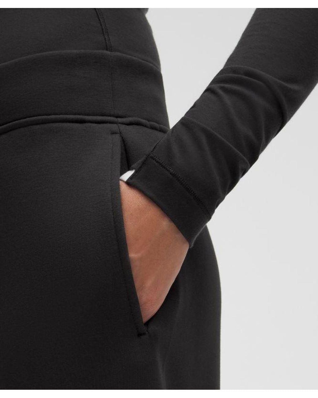 lululemon athletica Black – Big Cozy Ultra-Oversized Wide-Leg Pants Regular Wordmark – – Size Small