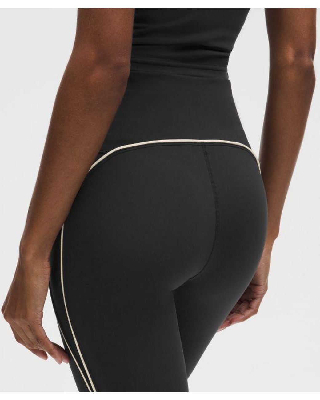lululemon athletica Black Wunder Train No-Line Piped High-Rise Tight 25"