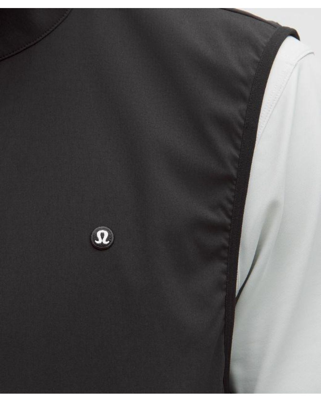 lululemon athletica Black Windproof Full-Zip Golf Vest for men