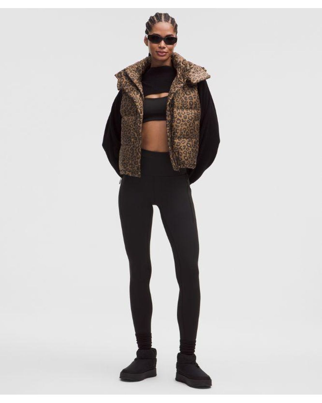 lululemon athletica Brown Wunder Puff 600-Down-Fill Cropped Vest