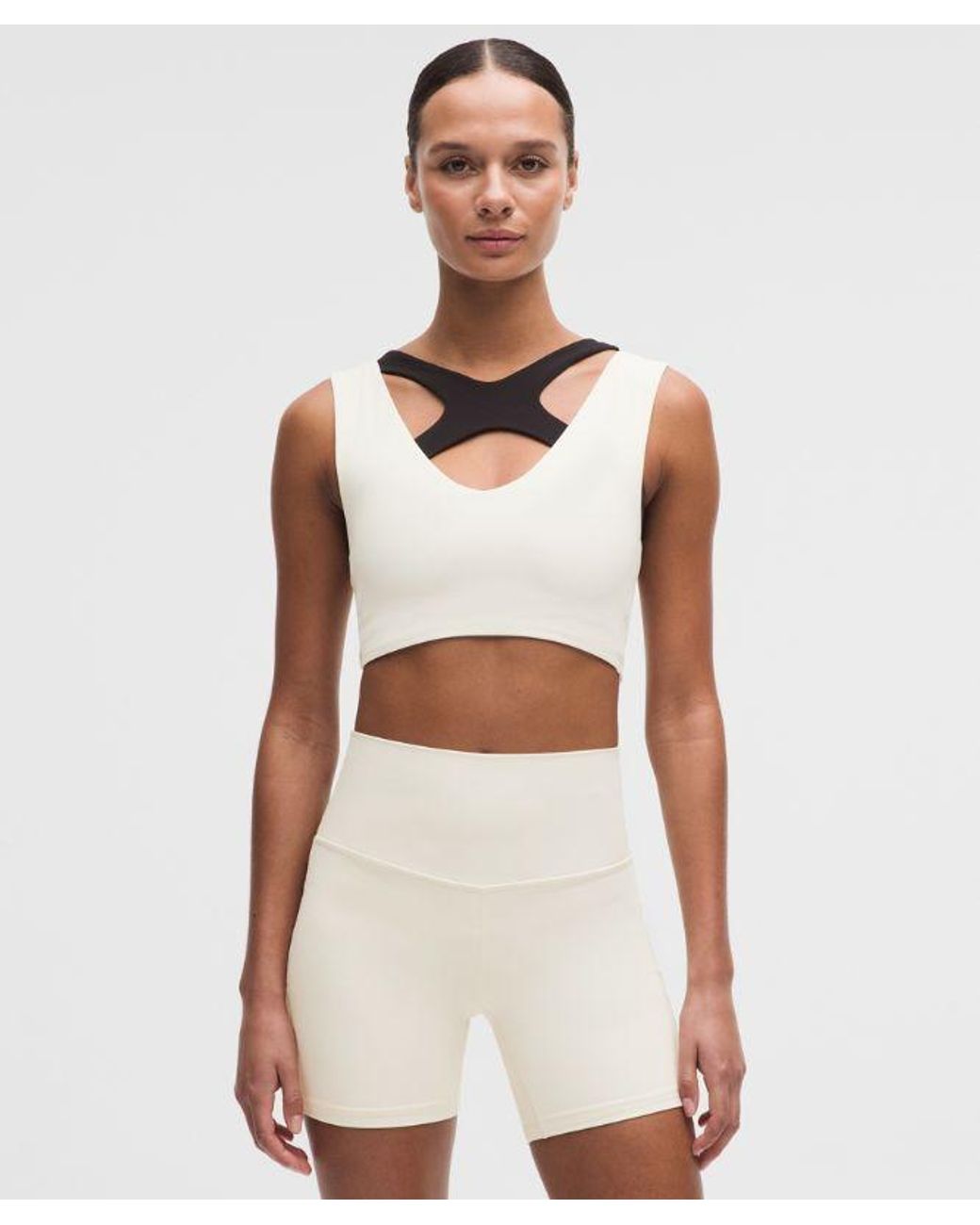 lululemon athletica White – Bend This Boat And Scoop Sports Bra Light Support, A-C Cups – – Size Small/Medium