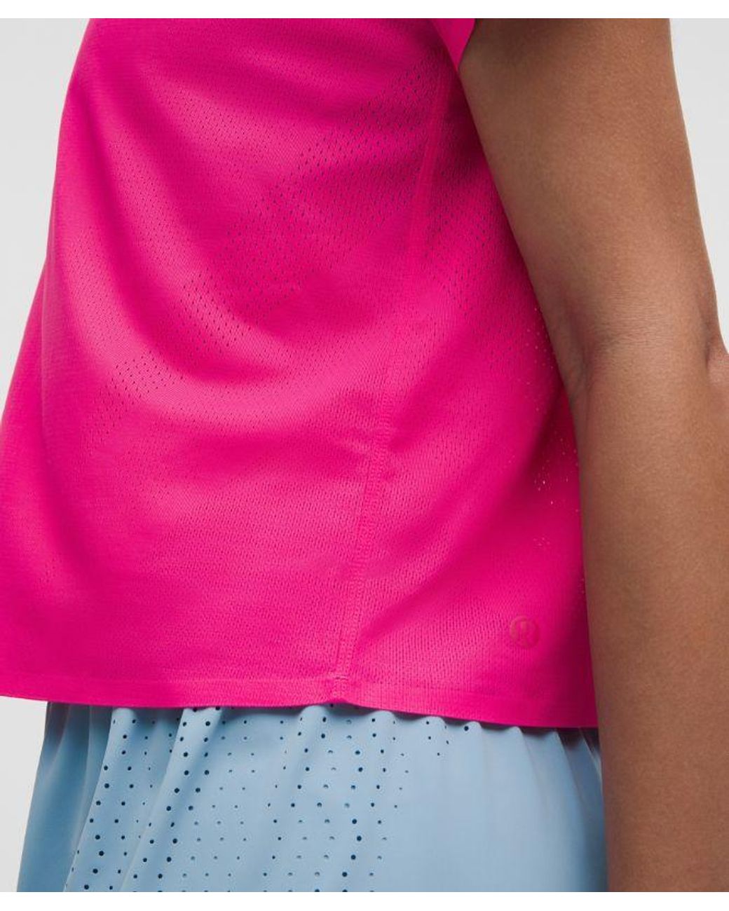 lululemon athletica Pink Fast And Free Short-Sleeve Shirt