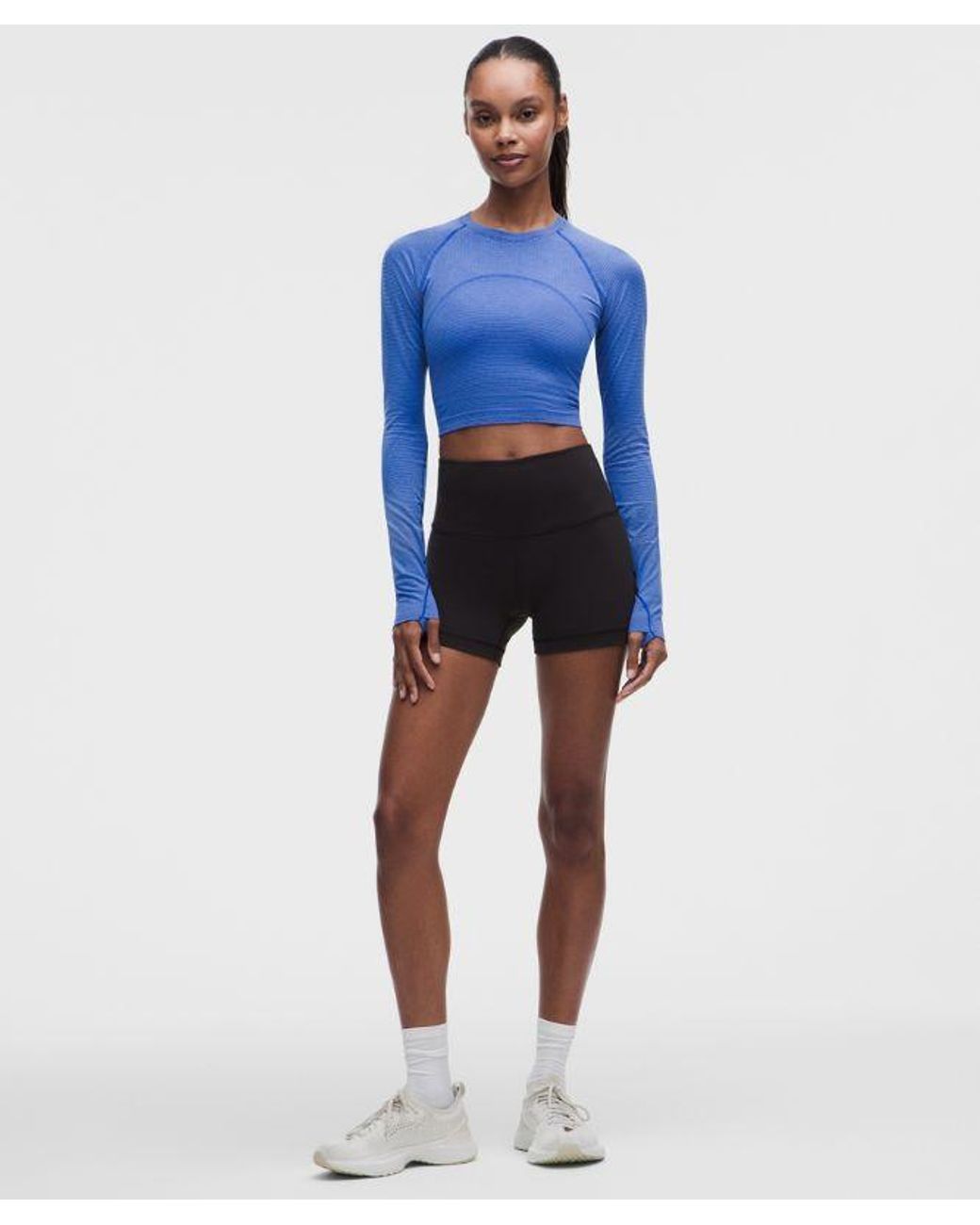 lululemon athletica Blue Swiftly Tech Cropped Long-Sleeve Shirt 2