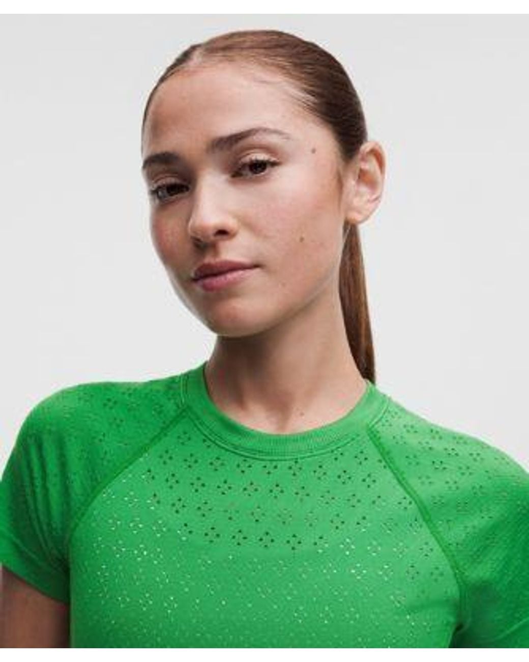lululemon athletica Green – Swiftly Tech Cropped Short-Sleeve Shirt 2.4 – – Size 4