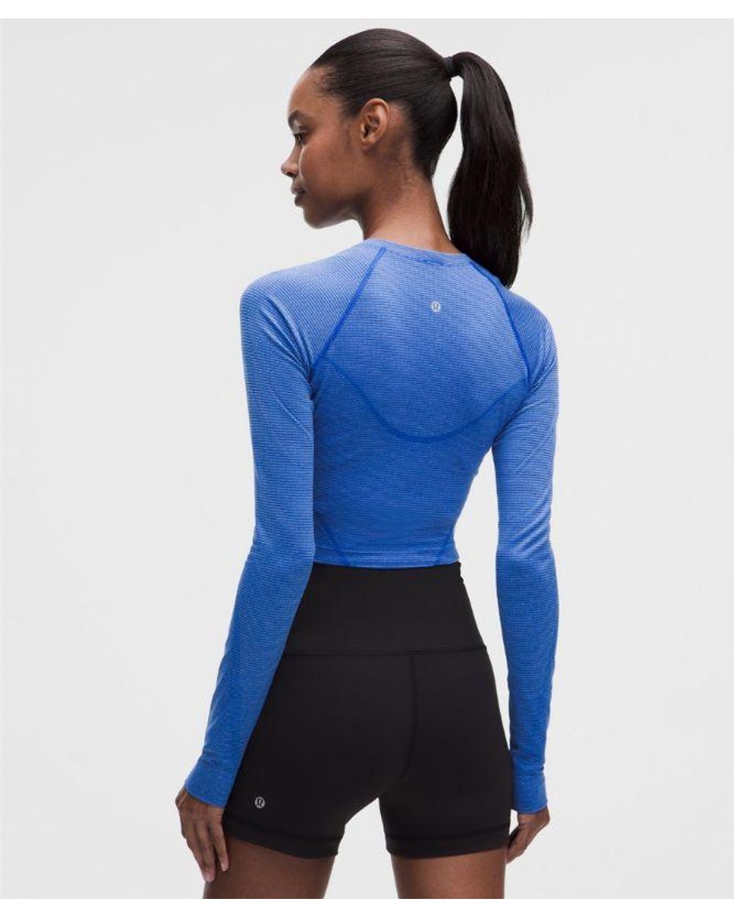 lululemon athletica Blue Swiftly Tech Cropped Long-Sleeve Shirt 2