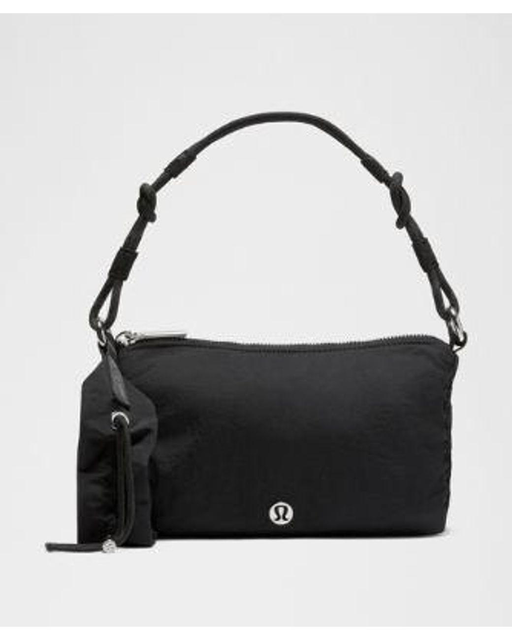 lululemon athletica Black Convertible Ruched Strap Crossbody Bag Mini