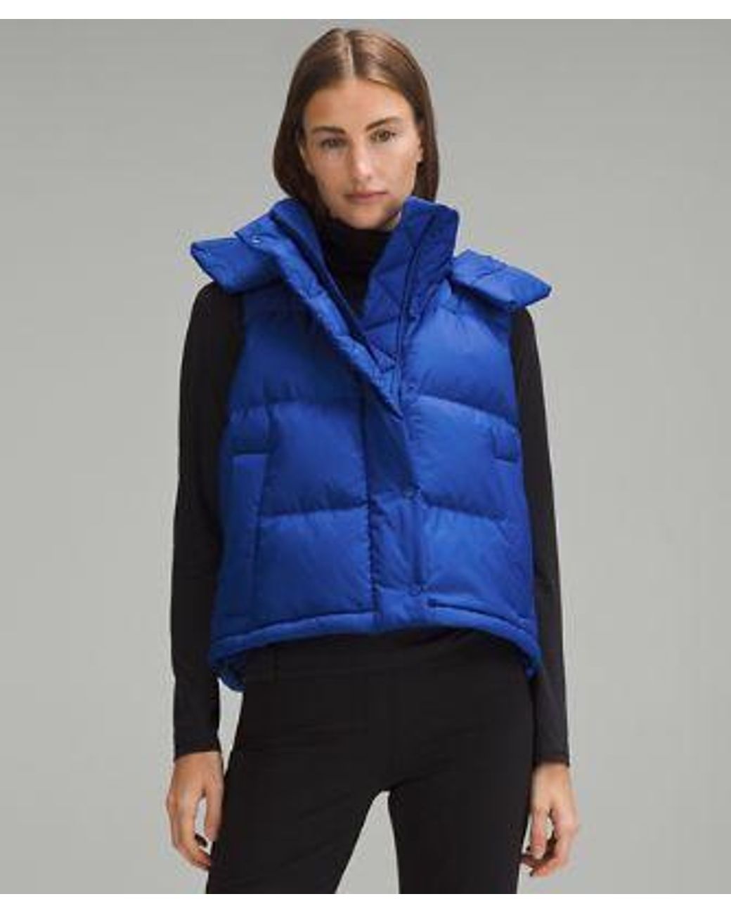 lululemon athletica Wunder Puff Cropped Vest - Color Blue - Size 0