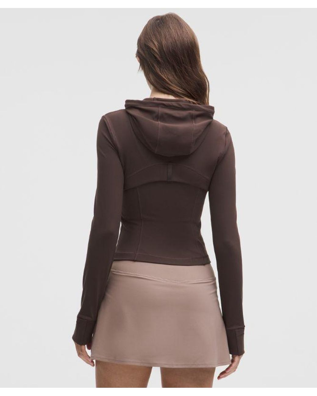 lululemon athletica Brown – Define Cropped Hooded Jacket Nulu – – Size 10