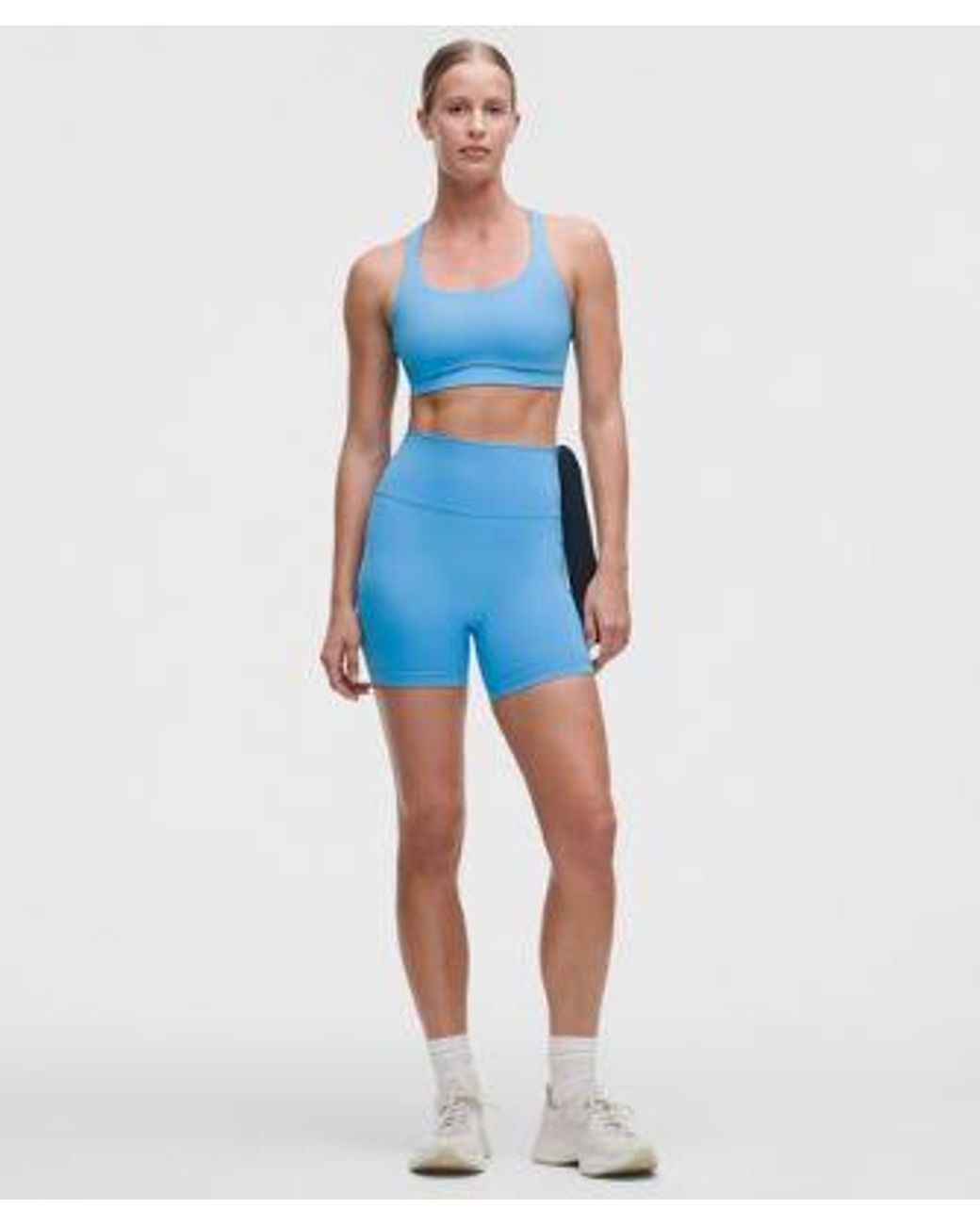 lululemon athletica Blue Wunder Train No Line High-Rise Short 6"