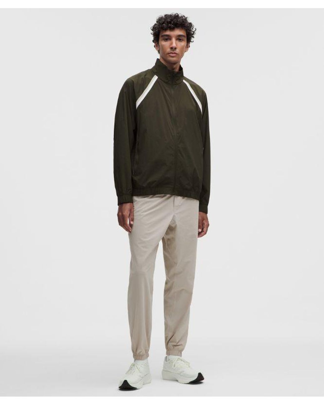 lululemon athletica Green – Pace Breaker Track Jacket Glyde – /Khaki – Size Large for men
