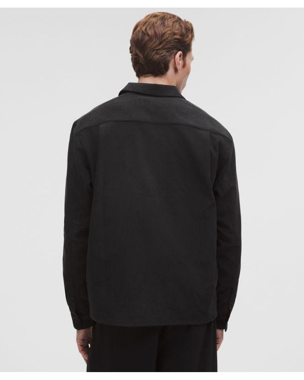 lululemon athletica Black Corduroy Relaxed-Fit Long-Sleeve Button-Up Shirt for men