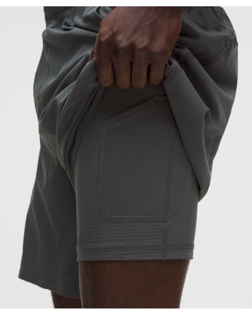 lululemon athletica Black Pace Breaker Lined Short 7" for men