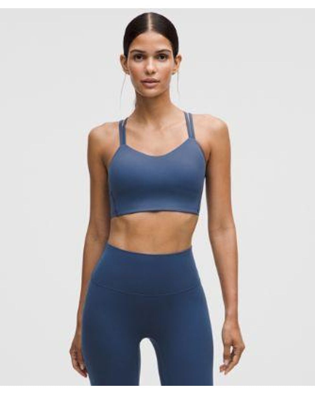 lululemon athletica Blue – Like A Cloud Longline Sports Bra Light Support, B/C Cup – – Size 12