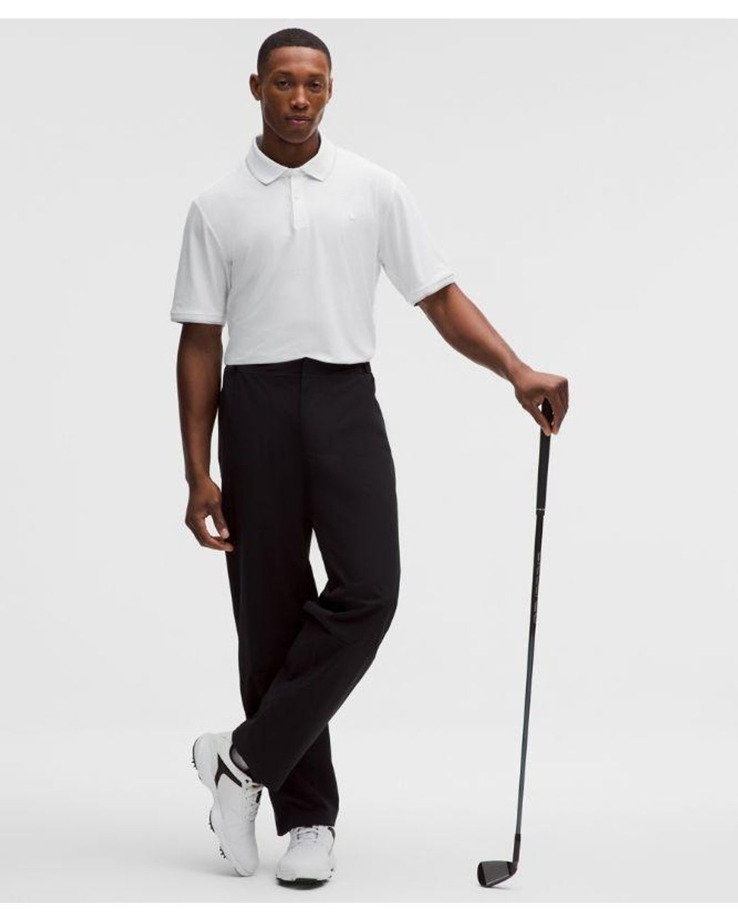 lululemon athletica White Uv-Protective Striped Mesh Tennis Polo Shirt for men