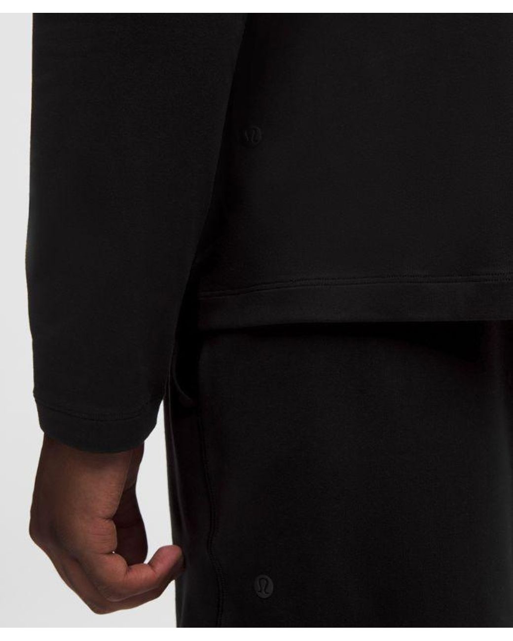 lululemon athletica Black – Soft Jersey Half Zip Long-Sleeve Top – – Size Large for men