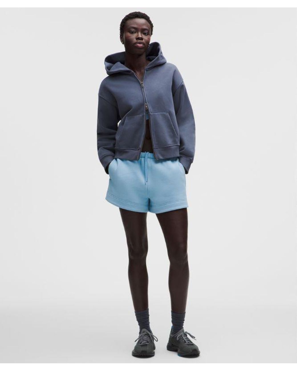 lululemon athletica Blue Steady State Superloft Full Zip Hoodie