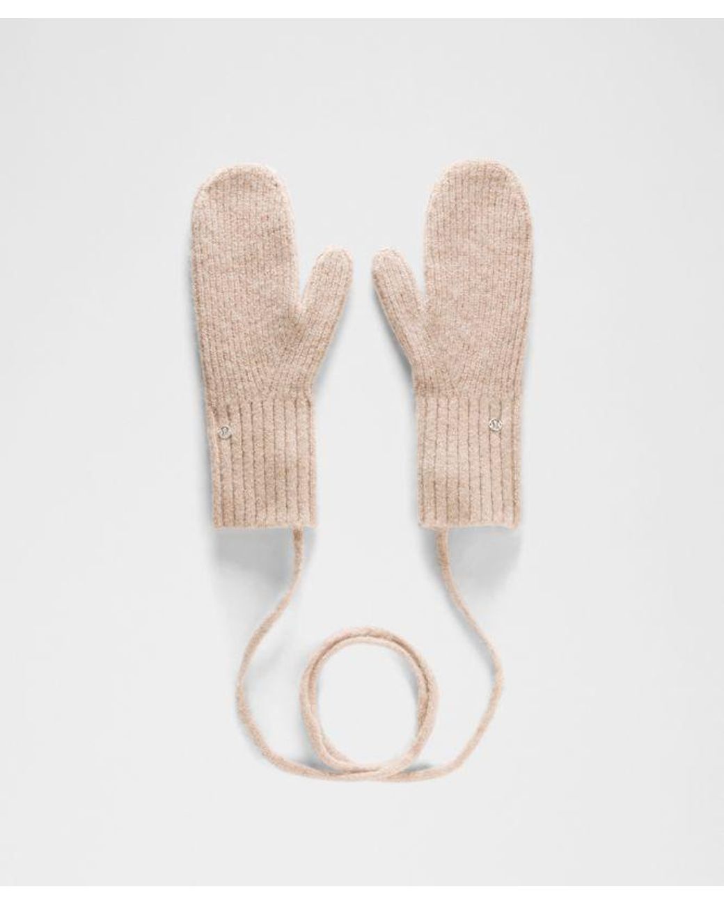 lululemon athletica White Alpaca Wool-Blend Mittens With String