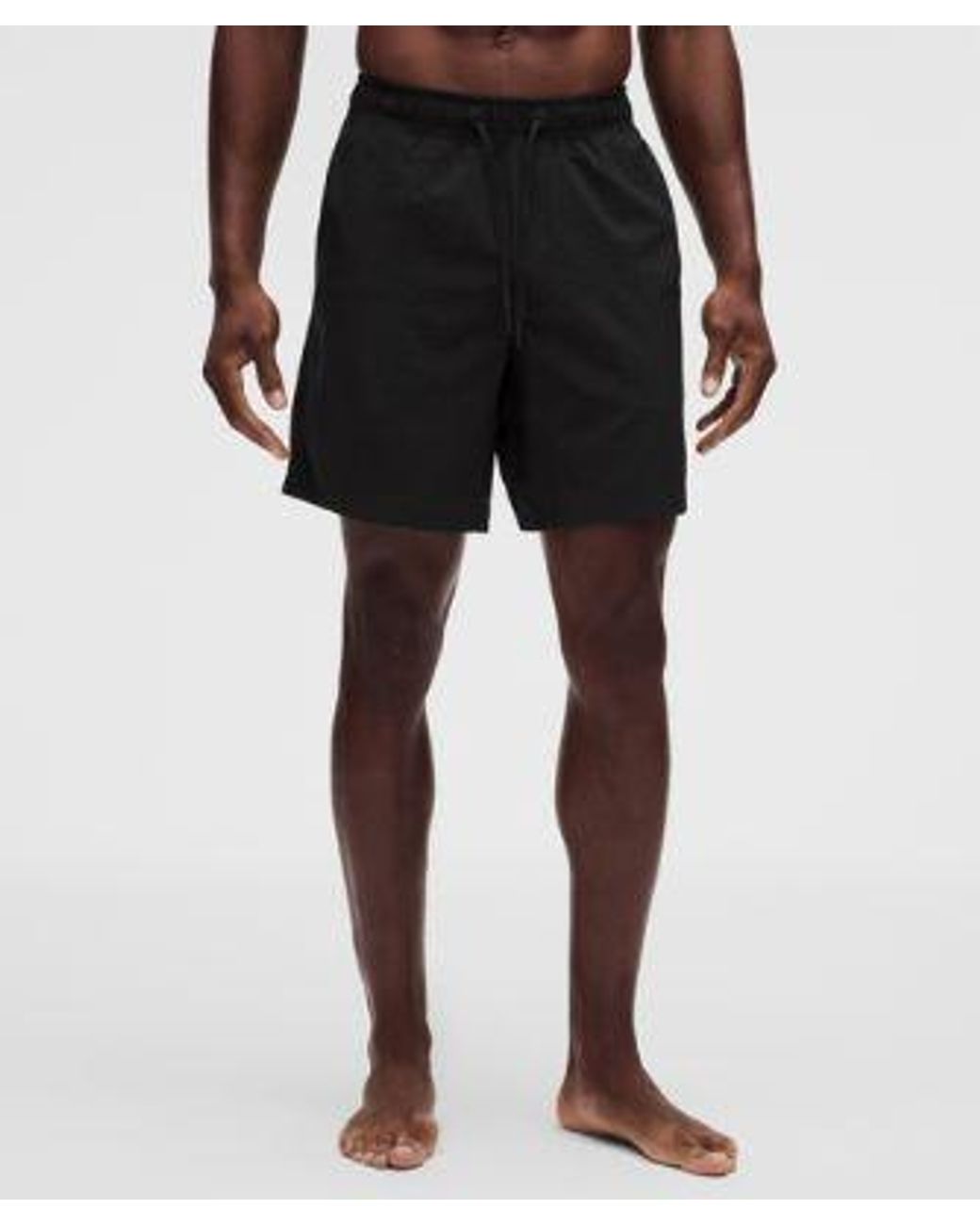 lululemon athletica Black – Crinkle Nylon Swim Shorts Linerless – 7" – – Size Large for men