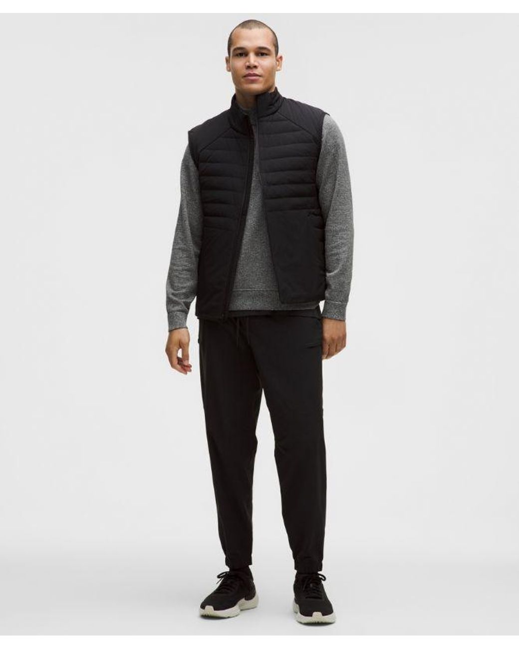 lululemon athletica Gray – Engineered Warmth Half Zip Sweatshirt – – for men