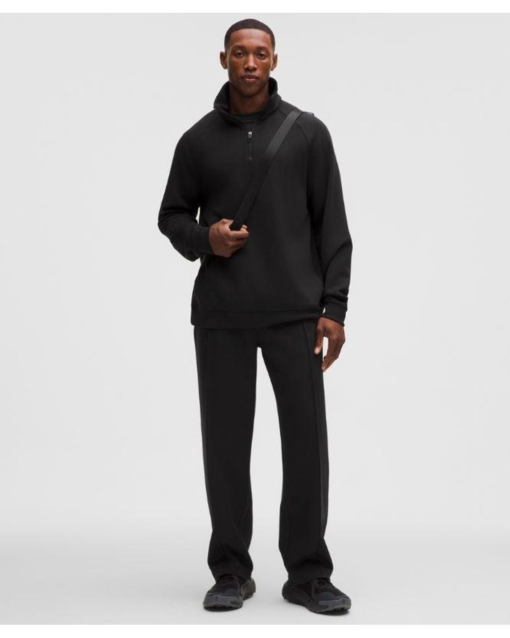 lululemon athletica Black – Smooth Spacer Quarter Zip – – for men