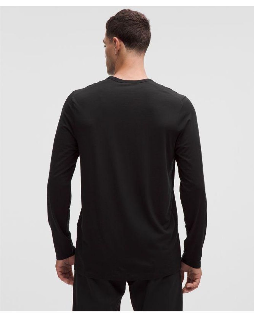 lululemon athletica Black Mile Maker Merino Wool-Blend Long-Sleeve Shirt for men