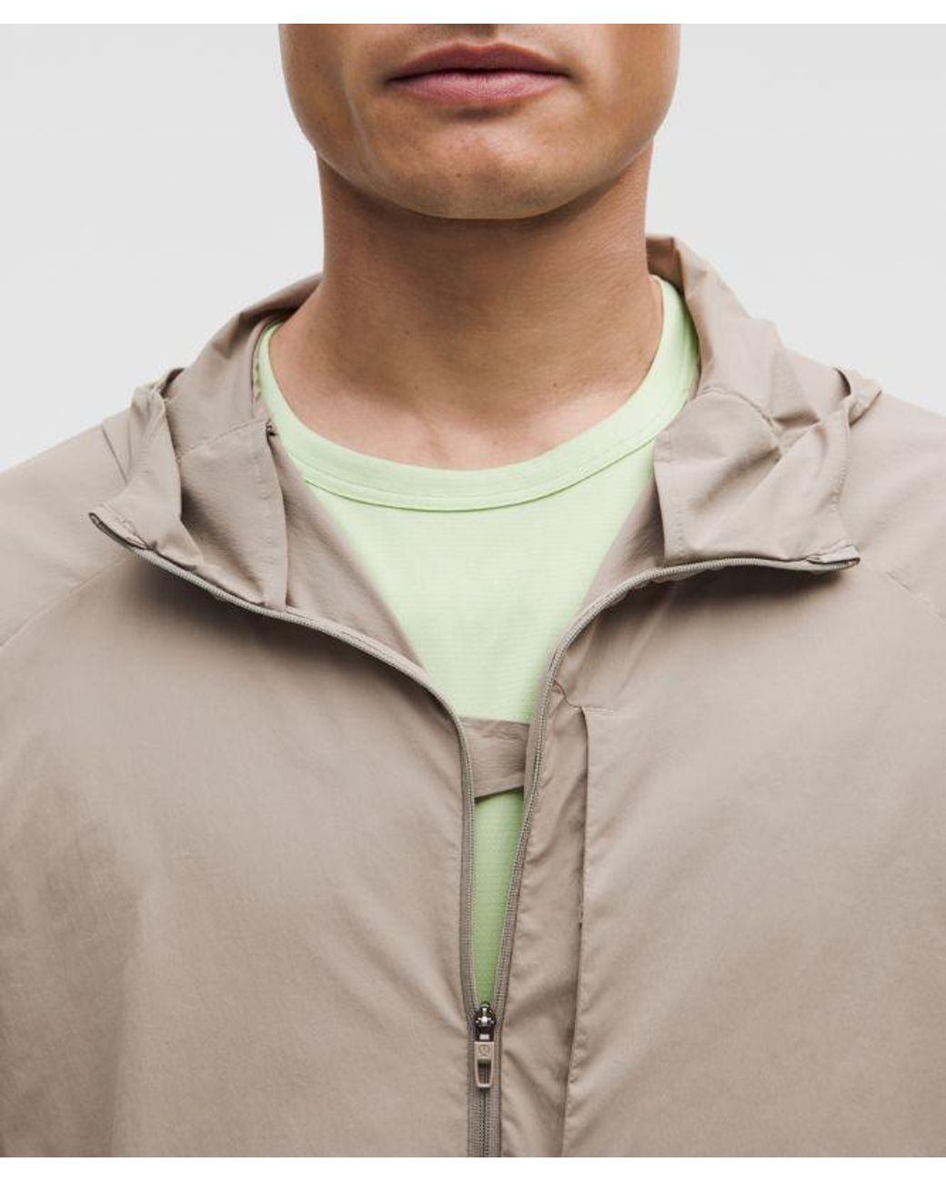 lululemon athletica Natural – Fast And Free Hooded Jacket – /Khaki – for men