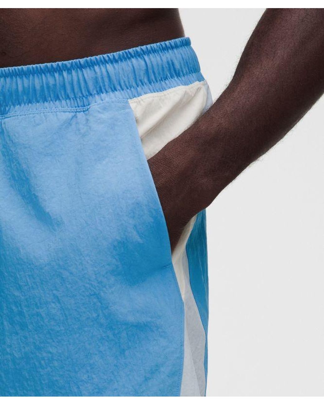 lululemon athletica Blue Crinkle Nylon Swim Short 7" for men