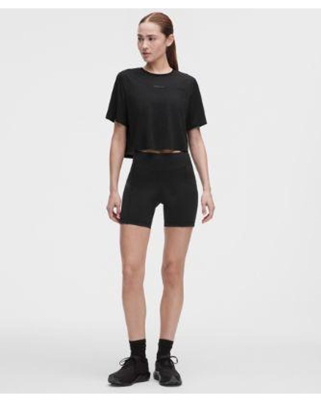 lululemon athletica Black – Lightweight Relaxed Running Short-Sleeve Shirt – – Size Large