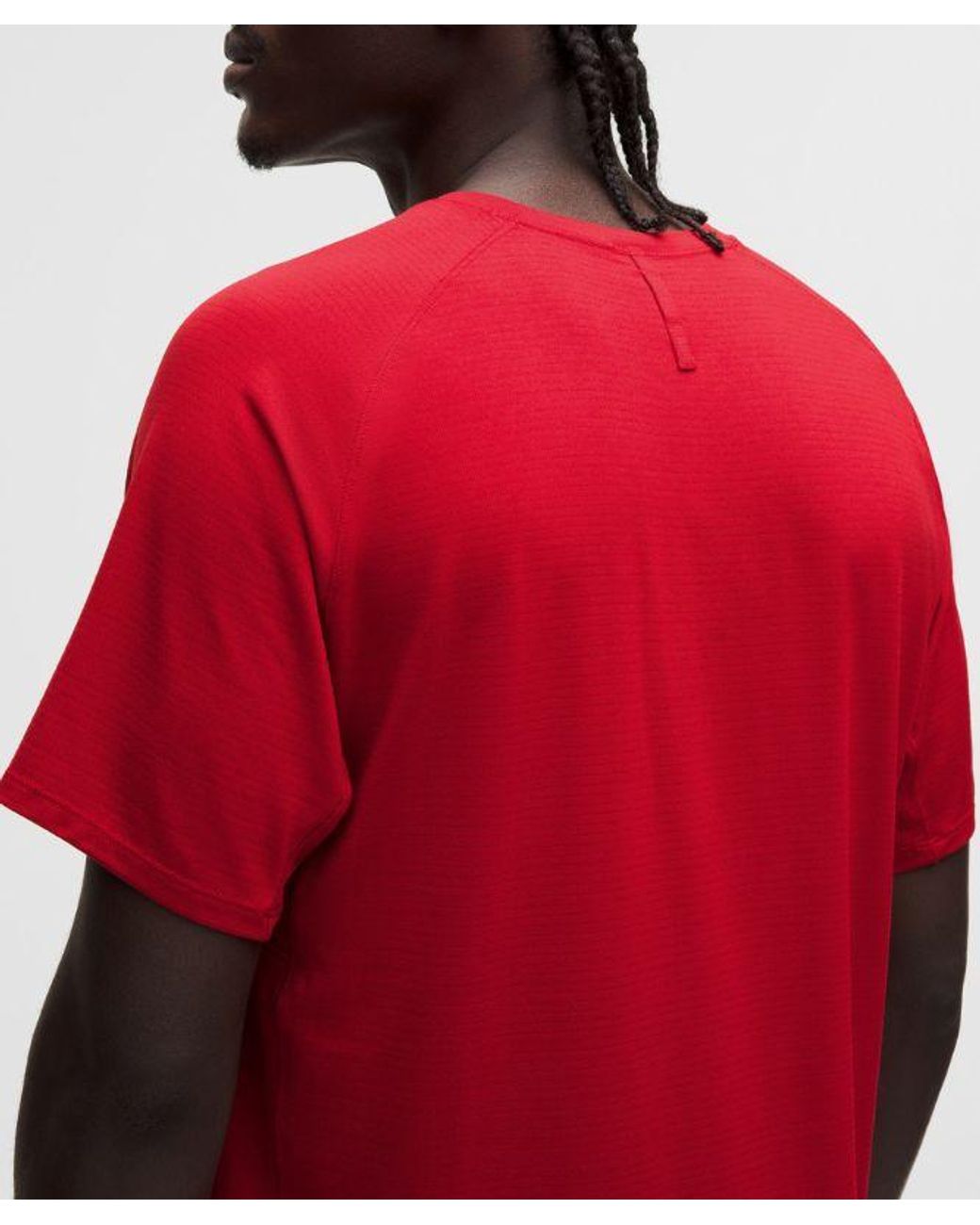 lululemon athletica Red – License To Train Short-Sleeve Shirt – /Neon – Size Large for men