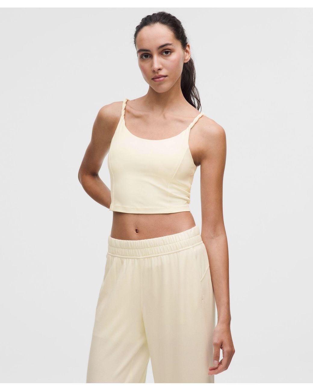 lululemon Align Twist-Strap Cropped Tank Top in Natural | Lyst