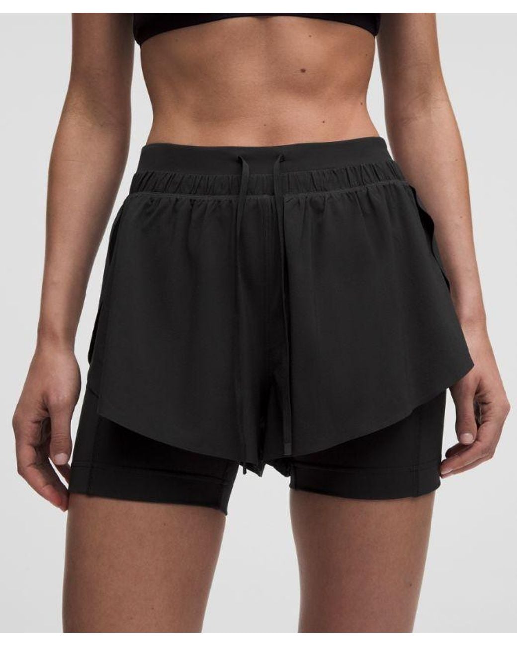 lululemon athletica Black – Swift Speed 2-In-1 Shorts – – Size Large