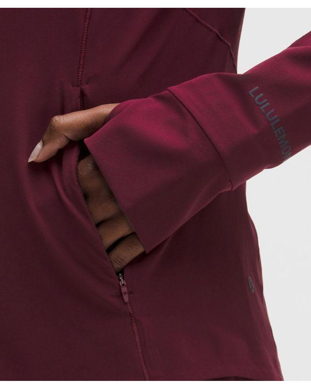 lululemon athletica Red – Mist Over Windbreaker Jacket – Color Burgundy/ – Size 8