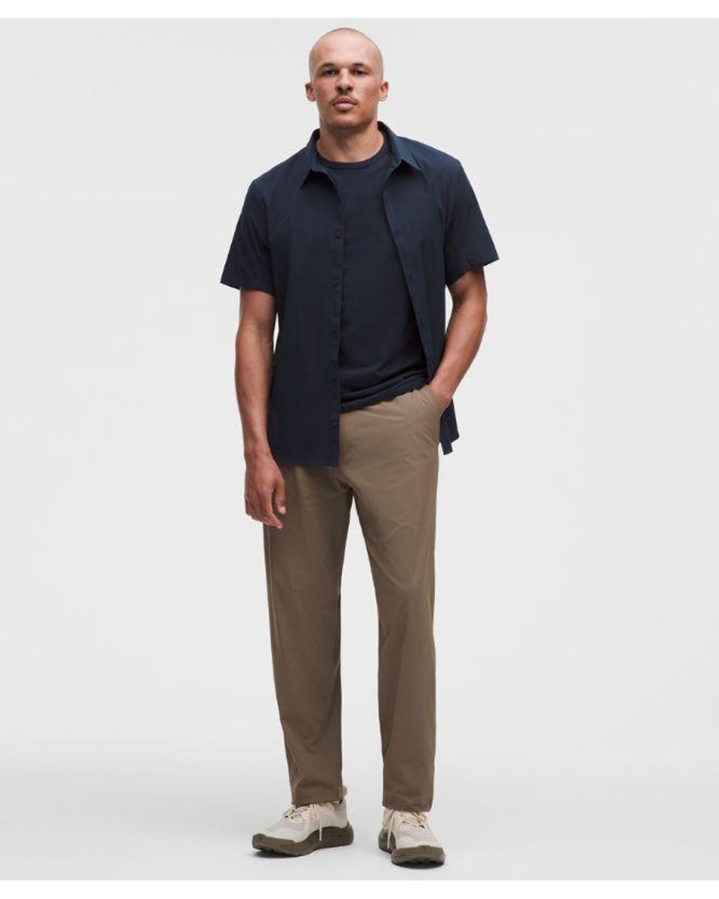 lululemon athletica Blue Airing Easy Short-Sleeve Shirt for men