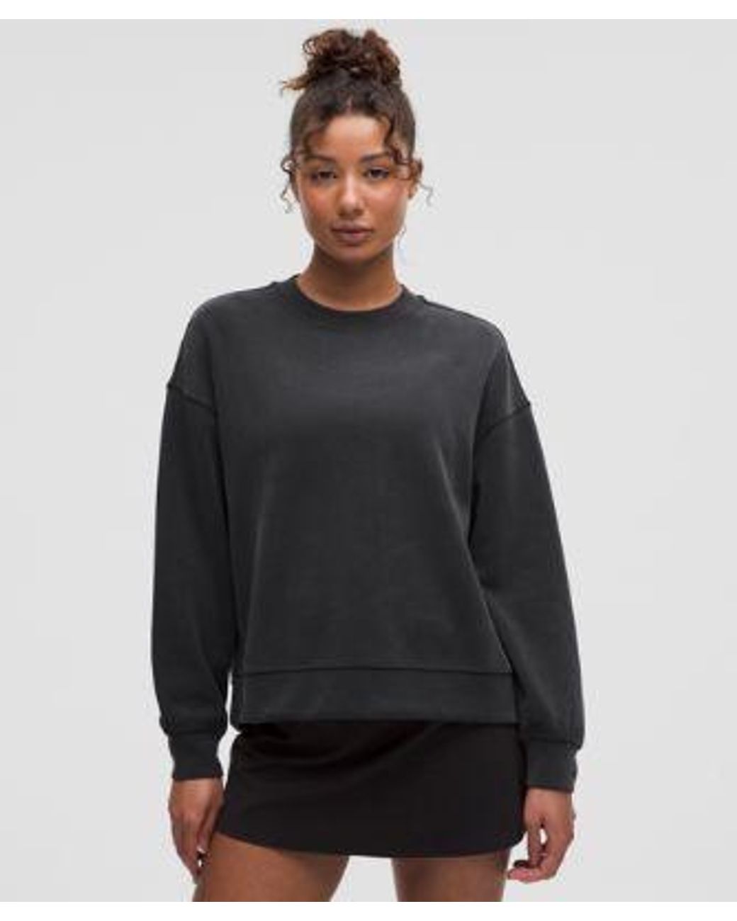 lululemon athletica Black Softstreme Crewneck Oversized Pullover