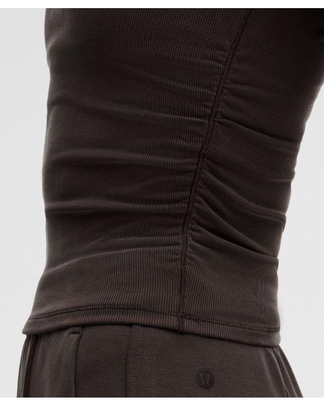 lululemon athletica Brown – Micro-Rib Drapey Softstreme Baby Tee – – Size Medium